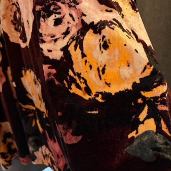 Ivanka Trump Burgundy Floral Long Sleeve Dress - Picture 6 of 6